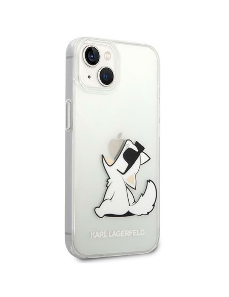 Karl Lagerfeld Choupette Fun dėklas iPhone 14 Plus - skaidrus Karl Lagerfeld Choupette Fun dėklas iPhone 14 Plus - skaidrus