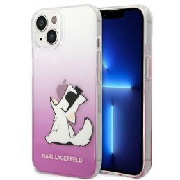 Karl Lagerfeld Choupette Fun dėklas iPhone 14 Plus - rožinis