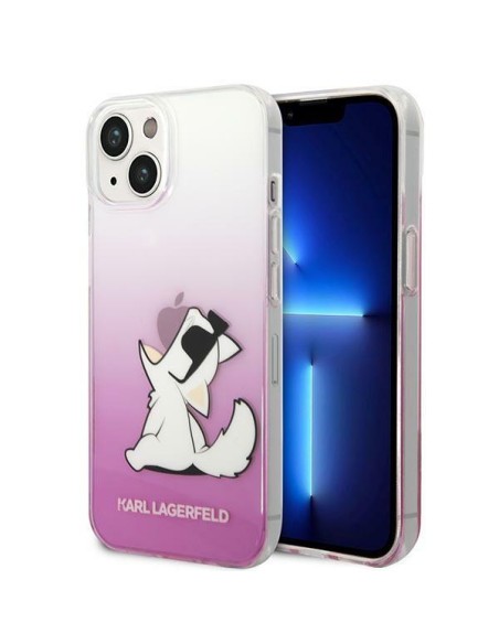 Karl Lagerfeld Choupette Fun dėklas iPhone 14 Plus - rožinis Karl Lagerfeld Choupette Fun dėklas iPhone 14 Plus - rožinis