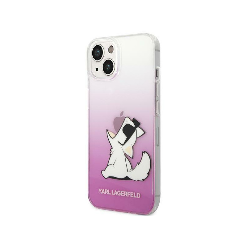 Karl Lagerfeld Choupette Fun dėklas iPhone 14 Plus - rožinis