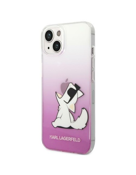 Karl Lagerfeld Choupette Fun dėklas iPhone 14 Plus - rožinis Karl Lagerfeld Choupette Fun dėklas iPhone 14 Plus - rožinis