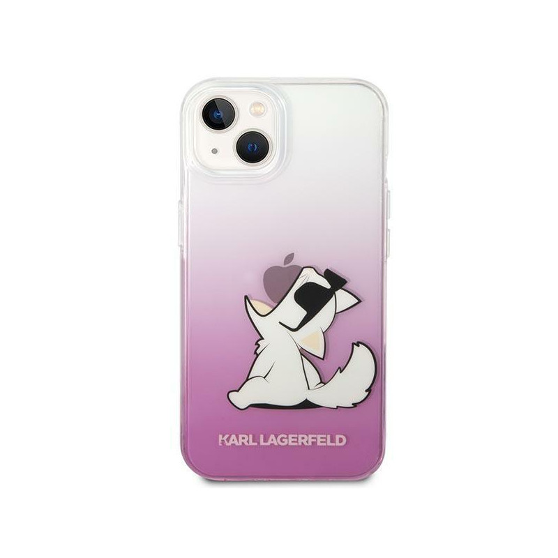 Karl Lagerfeld Choupette Fun dėklas iPhone 14 Plus - rožinis