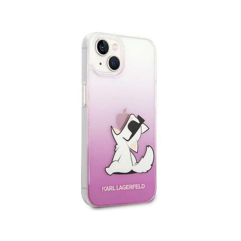 Karl Lagerfeld Choupette Fun dėklas iPhone 14 Plus - rožinis