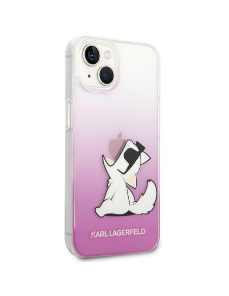 Karl Lagerfeld Choupette Fun dėklas iPhone 14 Plus - rožinis Karl Lagerfeld Choupette Fun dėklas iPhone 14 Plus - rožinis