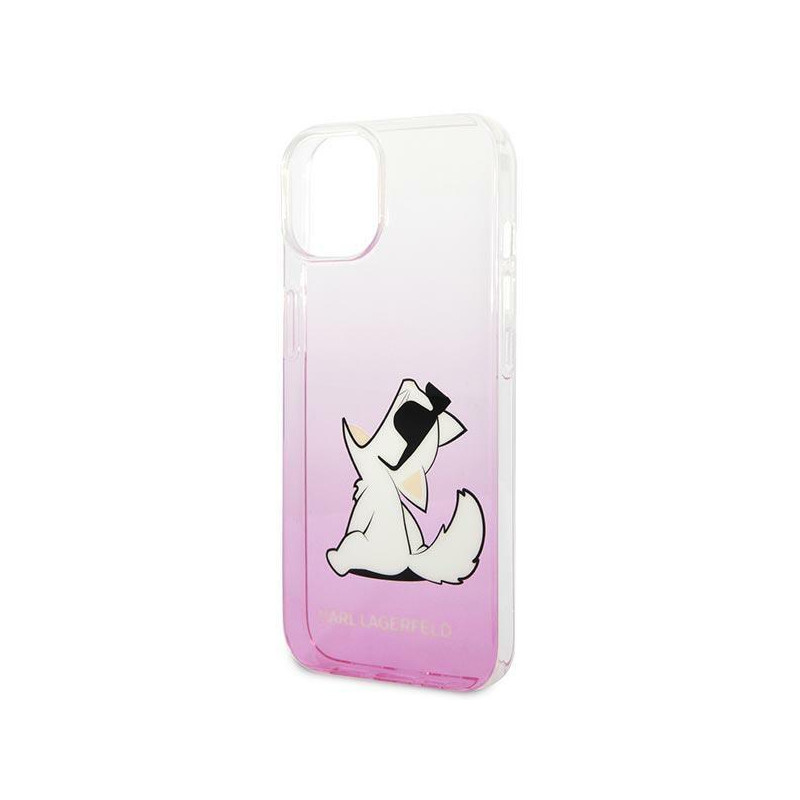 Karl Lagerfeld Choupette Fun dėklas iPhone 14 Plus - rožinis