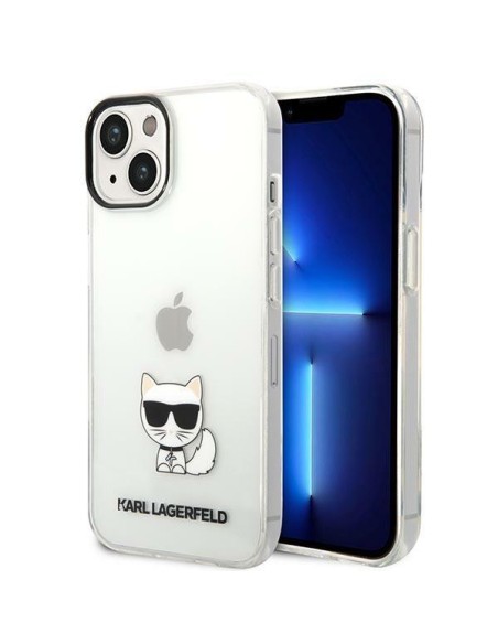 Karl Lagerfeld Choupette Body dėklas iPhone 14 Plus - skaidrus Karl Lagerfeld Choupette Body dėklas iPhone 14 Plus - skaidrus