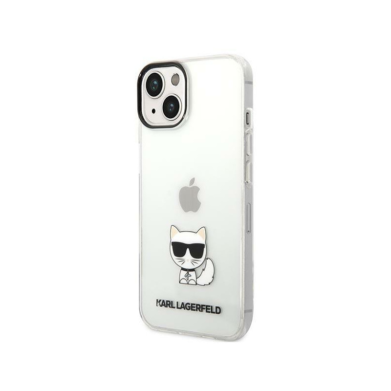 Karl Lagerfeld Choupette Body dėklas iPhone 14 Plus - skaidrus