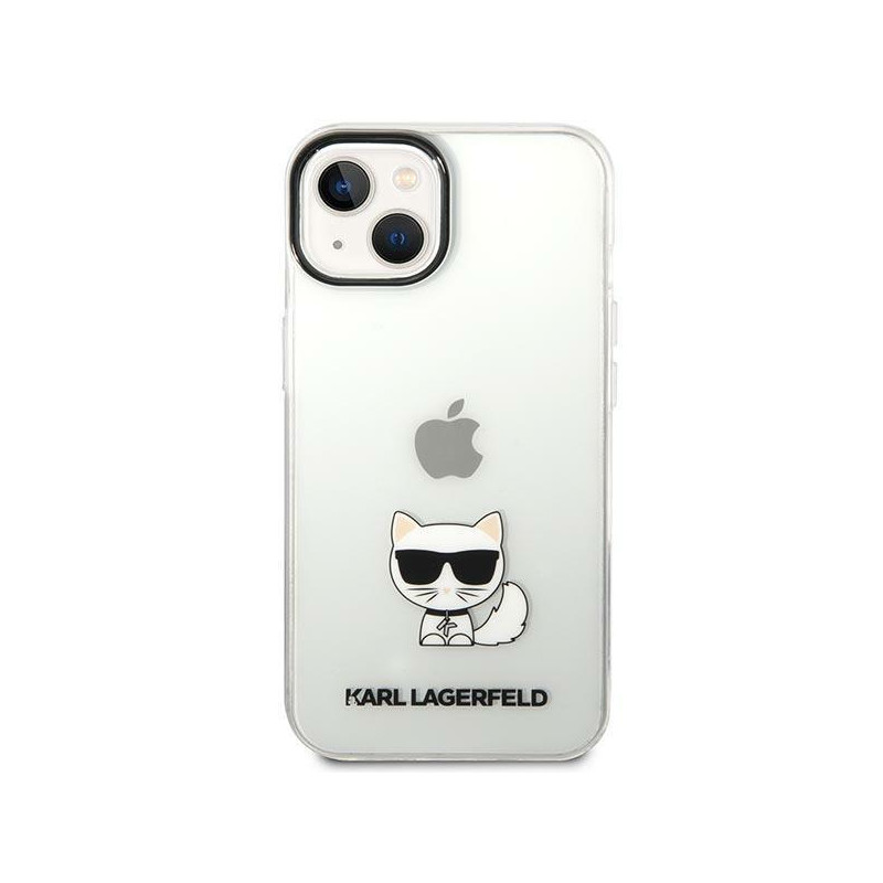 Karl Lagerfeld Choupette Body dėklas iPhone 14 Plus - skaidrus