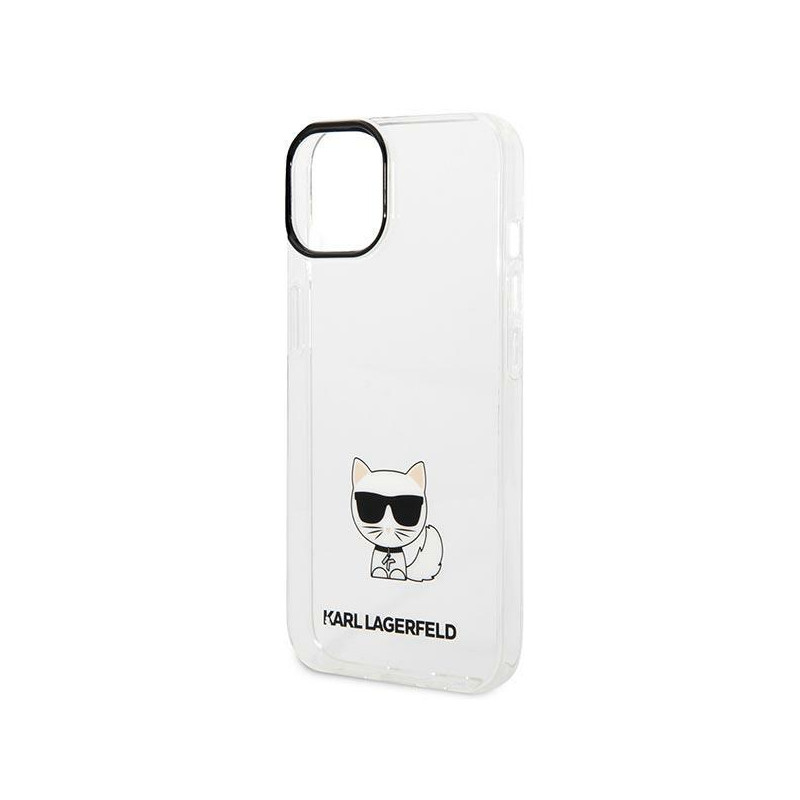 Karl Lagerfeld Choupette Body dėklas iPhone 14 Plus - skaidrus