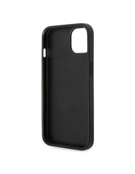 Karl Lagerfeld Glitter Plaque Logo dėklas iPhone 14 Plus - juodas Karl Lagerfeld Glitter Plaque Logo dėklas iPhone 14 Plus - juodas