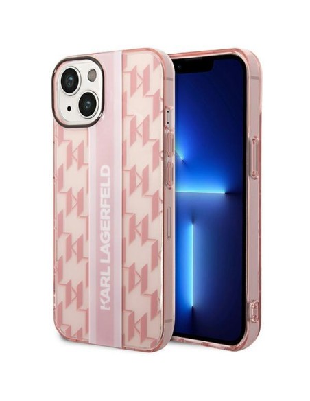 Karl Lagerfeld Mono Vertical Stripe dėklas iPhone 14 Plus - rožinis Karl Lagerfeld Mono Vertical Stripe dėklas iPhone 14 Plus - rožinis
