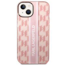 Karl Lagerfeld Mono Vertical Stripe dėklas iPhone 14 Plus - rožinis
