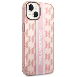 Karl Lagerfeld Mono Vertical Stripe dėklas iPhone 14 Plus - rožinis