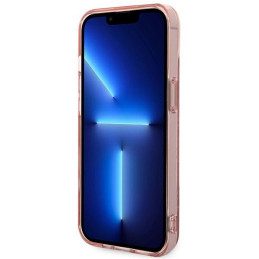 Karl Lagerfeld Mono Vertical Stripe dėklas iPhone 14 Plus - rožinis
