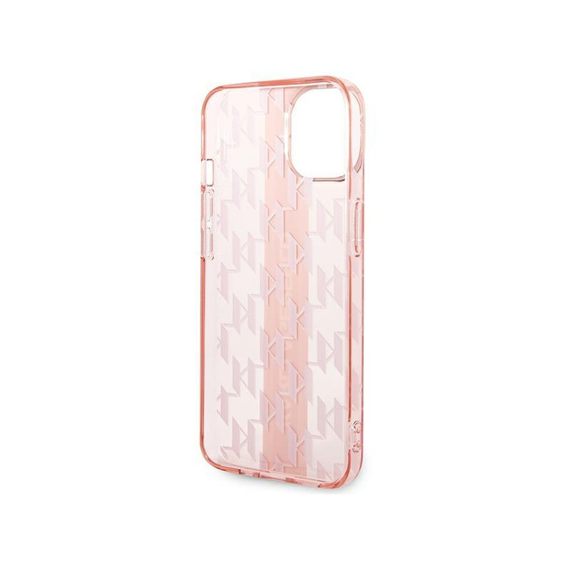Karl Lagerfeld Mono Vertical Stripe dėklas iPhone 14 Plus - rožinis