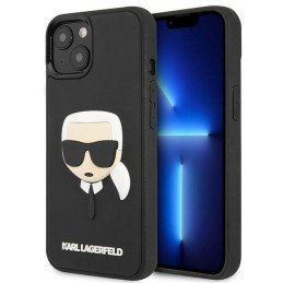 Karl Lagerfeld 3D Rubber Karl& 39 s Head dėklas iPhone 14 Plus - juodas