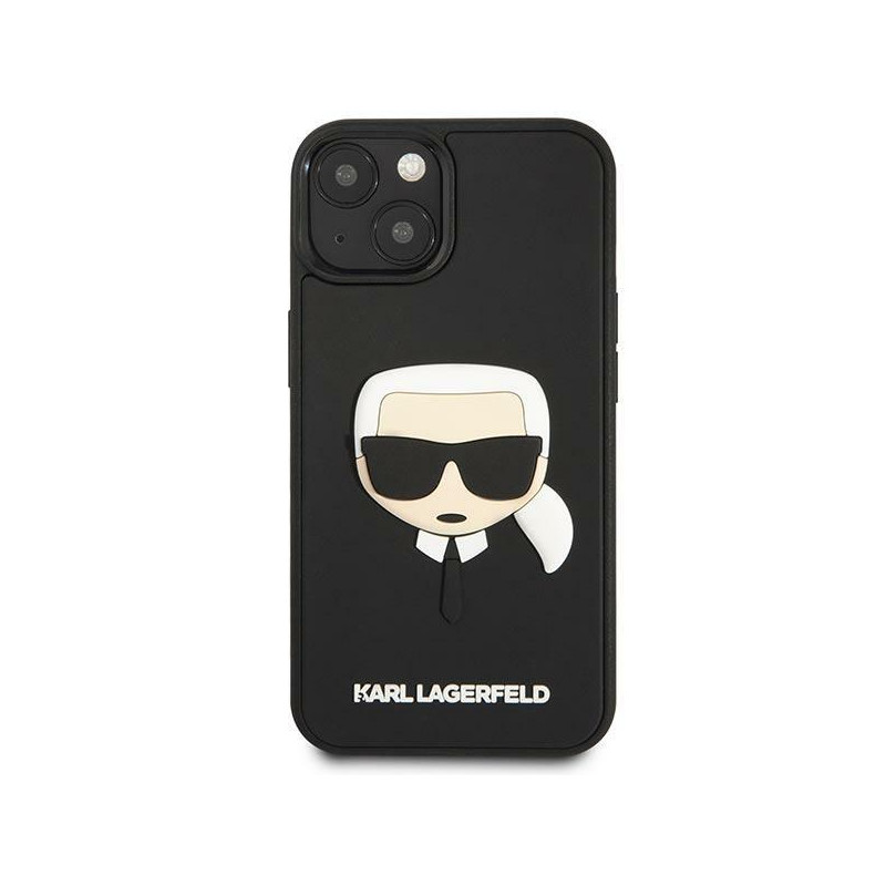 Karl Lagerfeld 3D Rubber Karl& 39 s Head dėklas iPhone 14 Plus - juodas