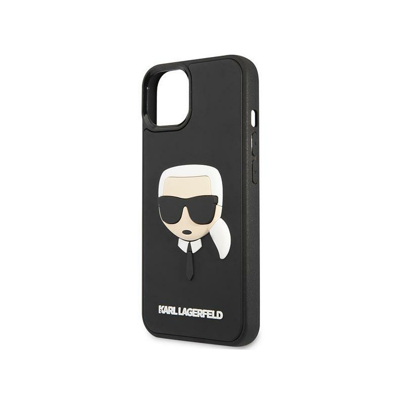 Karl Lagerfeld 3D Rubber Karl& 39 s Head dėklas iPhone 14 Plus - juodas