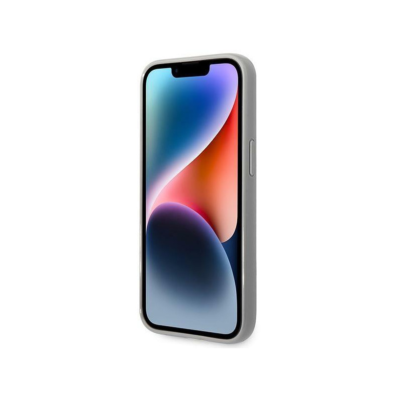 Karl Lagerfeld Monogram Vaivorykštis dėklas iPhone 14 Plus - sidabrinis