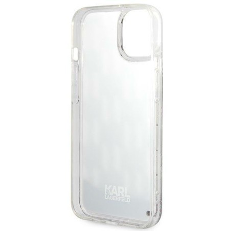 Karl Lagerfeld Liquid Glitter Monogram dėklas iPhone 14 Plus - juodas Karl Lagerfeld Liquid Glitter Monogram dėklas iPhone 14 Plus - juodas
