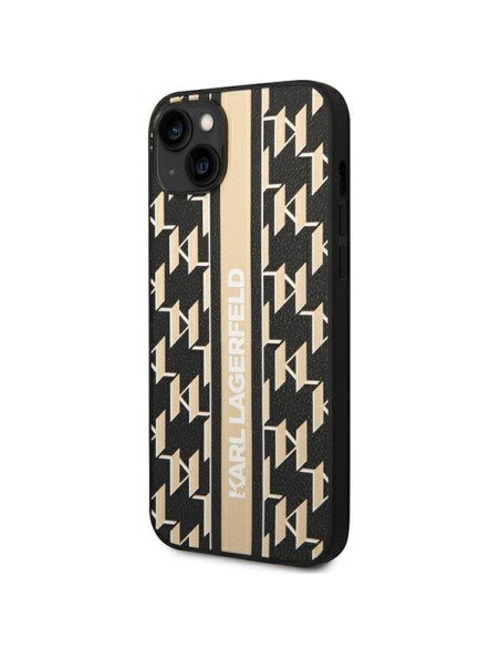 Karl Lagerfeld Monogram Stripe dėklas iPhone 14 Plus - rudas Karl Lagerfeld Monogram Stripe dėklas iPhone 14 Plus - rudas