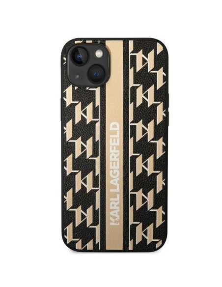 Karl Lagerfeld Monogram Stripe dėklas iPhone 14 Plus - rudas Karl Lagerfeld Monogram Stripe dėklas iPhone 14 Plus - rudas