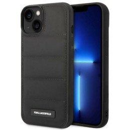 Karl Lagerfeld Puffy Elongated Logo dėklas, skirtas iPhone 14 Plus - juodas