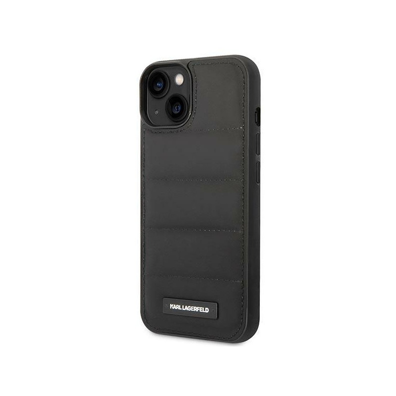 Karl Lagerfeld Puffy Elongated Logo dėklas, skirtas iPhone 14 Plus - juodas