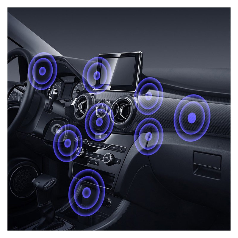 Lipnus magnetinis automobilinio telefono laikiklis prie prietaisų skydelio juodos spalvos