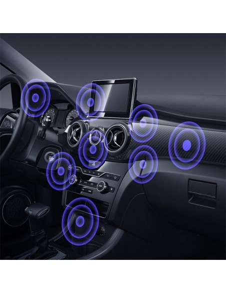 Lipnus magnetinis automobilinio telefono laikiklis prie prietaisų skydelio juodos spalvos