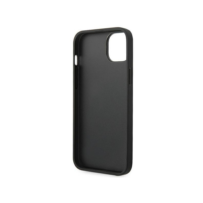 Karl Lagerfeld Saffiano Mono Metal Logo dėklas, skirtas iPhone 14 Plus - pilkas