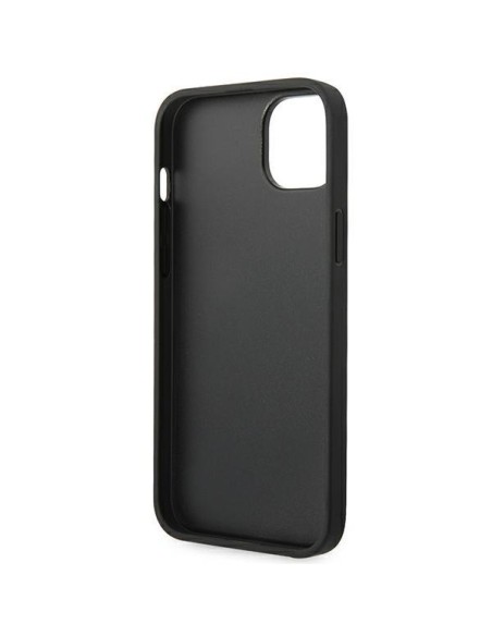 Karl Lagerfeld Saffiano Mono Metal Logo dėklas, skirtas iPhone 14 Plus - pilkas