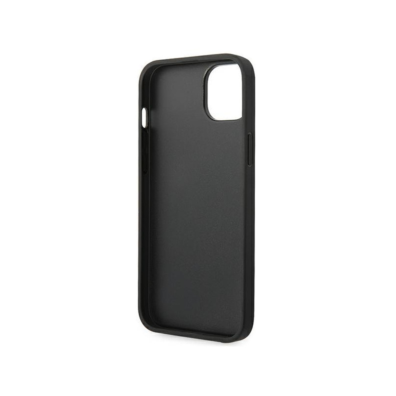 Karl Lagerfeld Saffiano Mono Metal Logo dėklas iPhone 14 Plus - juodas