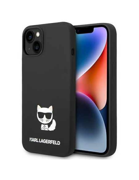 Karl Lagerfeld Silicone Choupette Body dėklas iPhone 14 Plus - juodas Karl Lagerfeld Silicone Choupette Body dėklas iPhone 14 Plus - juodas