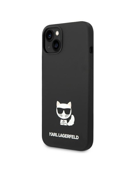 Karl Lagerfeld Silicone Choupette Body dėklas iPhone 14 Plus - juodas Karl Lagerfeld Silicone Choupette Body dėklas iPhone 14 Plus - juodas
