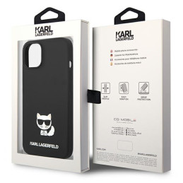 Karl Lagerfeld Silicone Choupette Body dėklas iPhone 14 Plus - juodas