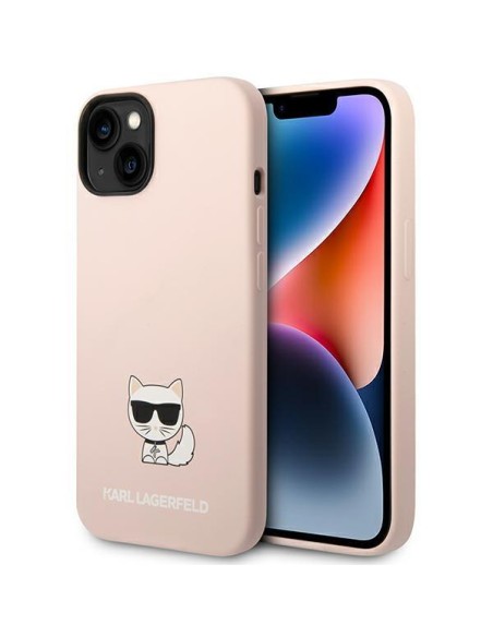 Karl Lagerfeld Silicone Choupette Body dėklas iPhone 14 Plus - šviesiai rožinis Karl Lagerfeld Silicone Choupette Body dėklas iPhone 14 Plus - šviesiai rožinis