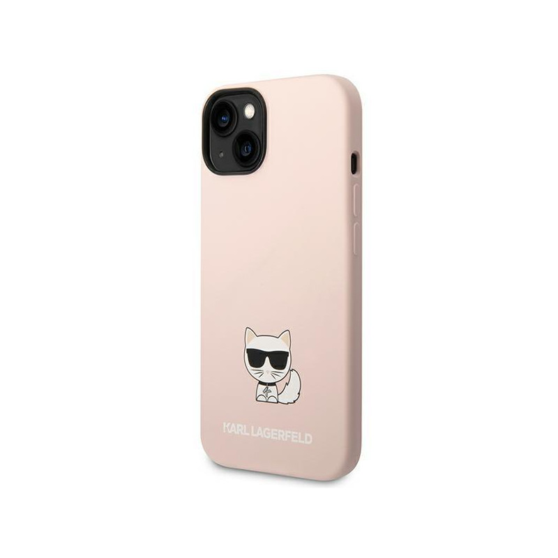 Karl Lagerfeld Silicone Choupette Body dėklas iPhone 14 Plus - šviesiai rožinis