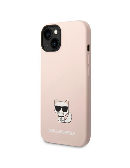 Karl Lagerfeld Silicone Choupette Body dėklas iPhone 14 Plus - šviesiai rožinis Karl Lagerfeld Silicone Choupette Body dėklas iPhone 14 Plus - šviesiai rožinis