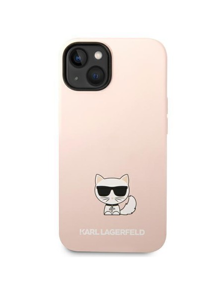 Karl Lagerfeld Silicone Choupette Body dėklas iPhone 14 Plus - šviesiai rožinis Karl Lagerfeld Silicone Choupette Body dėklas iPhone 14 Plus - šviesiai rožinis