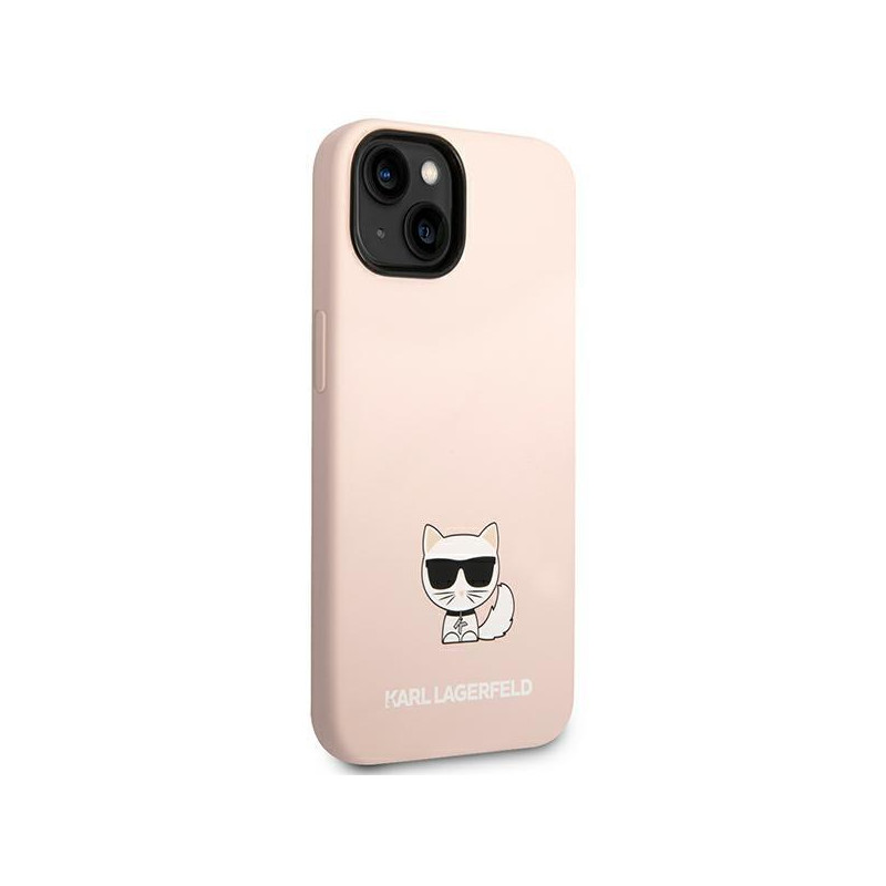 Karl Lagerfeld Silicone Choupette Body dėklas iPhone 14 Plus - šviesiai rožinis