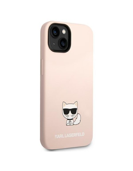 Karl Lagerfeld Silicone Choupette Body dėklas iPhone 14 Plus - šviesiai rožinis Karl Lagerfeld Silicone Choupette Body dėklas iPhone 14 Plus - šviesiai rožinis