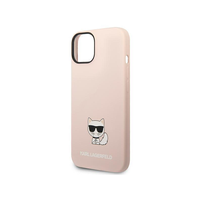 Karl Lagerfeld Silicone Choupette Body dėklas iPhone 14 Plus - šviesiai rožinis