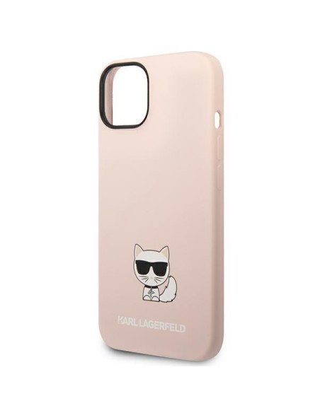 Karl Lagerfeld Silicone Choupette Body dėklas iPhone 14 Plus - šviesiai rožinis Karl Lagerfeld Silicone Choupette Body dėklas iPhone 14 Plus - šviesiai rožinis