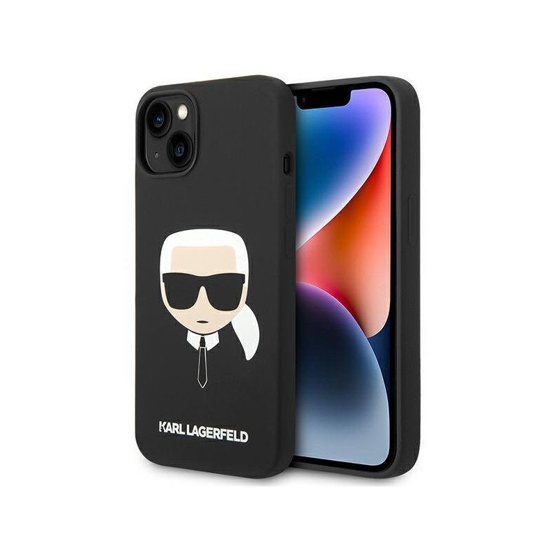 Karl Lagerfeld Silikoninis Karl& 39 s Head dėklas iPhone 14 Plus - juodas Karl Lagerfeld Silikoninis Karl& 39 s Head dėklas iPhone 14 Plus - juodas