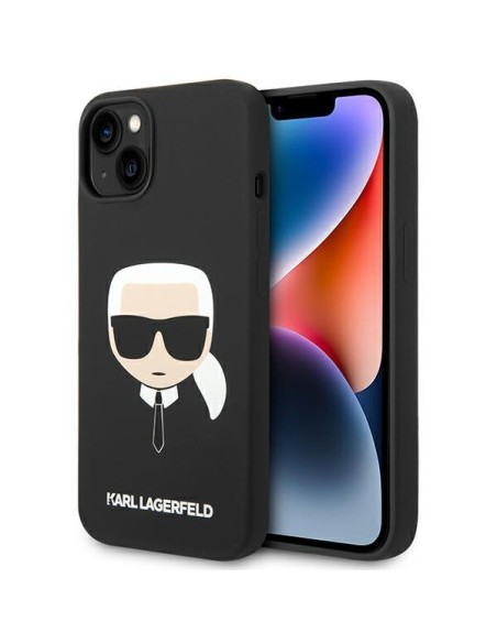 Karl Lagerfeld Silikoninis Karl& 39 s Head dėklas iPhone 14 Plus - juodas Karl Lagerfeld Silikoninis Karl& 39 s Head dėklas iPhone 14 Plus - juodas
