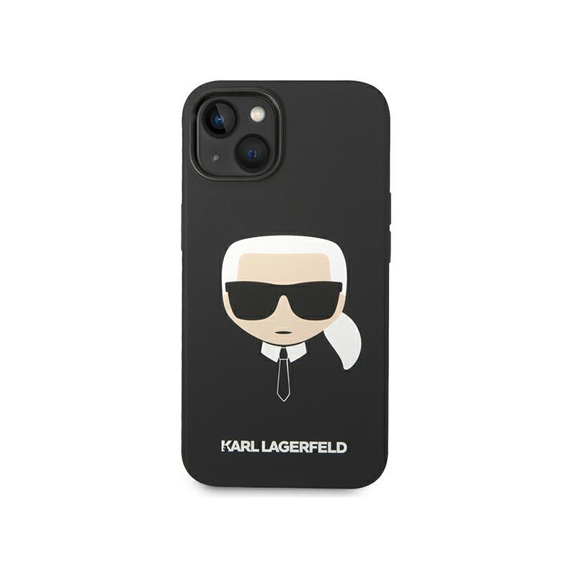 Karl Lagerfeld Silikoninis Karl& 39 s Head dėklas iPhone 14 Plus - juodas