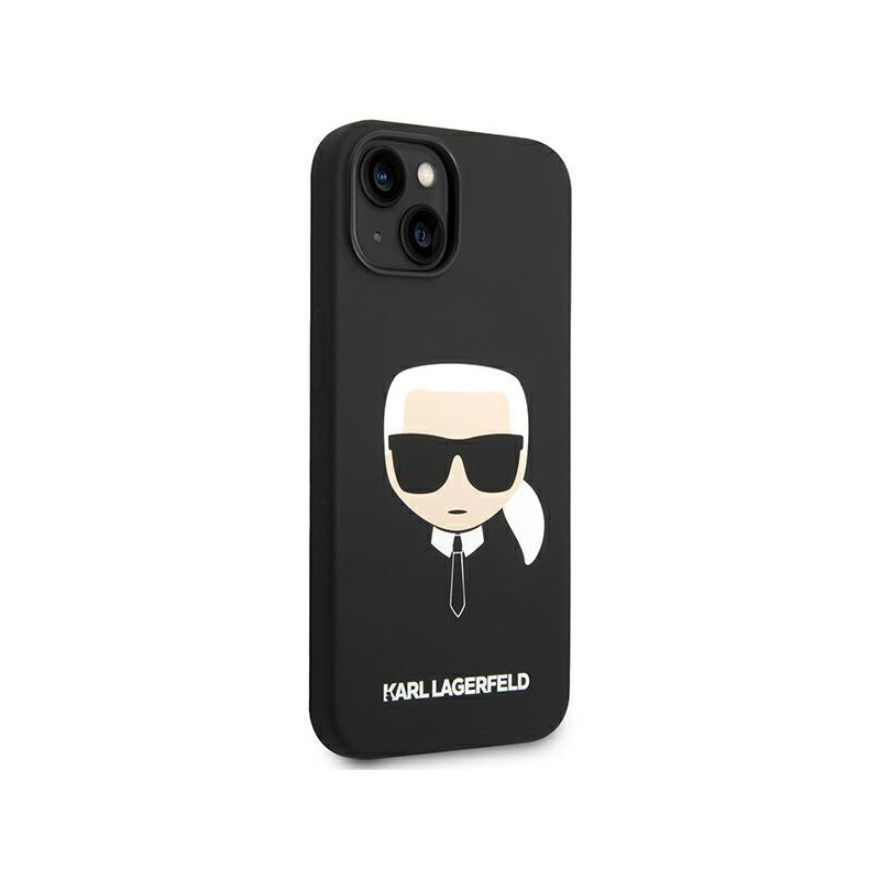 Karl Lagerfeld Silikoninis Karl& 39 s Head dėklas iPhone 14 Plus - juodas