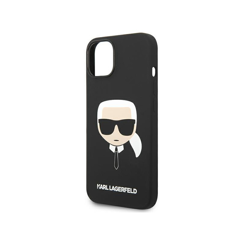 Karl Lagerfeld Silikoninis Karl& 39 s Head dėklas iPhone 14 Plus - juodas