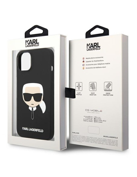 Karl Lagerfeld Silikoninis Karl& 39 s Head dėklas iPhone 14 Plus - juodas Karl Lagerfeld Silikoninis Karl& 39 s Head dėklas iPhone 14 Plus - juodas